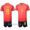 Conjunto (Camiseta+Pantalón Corto) España Koke 8 Primera Equipación Mundial 2022 - Niño